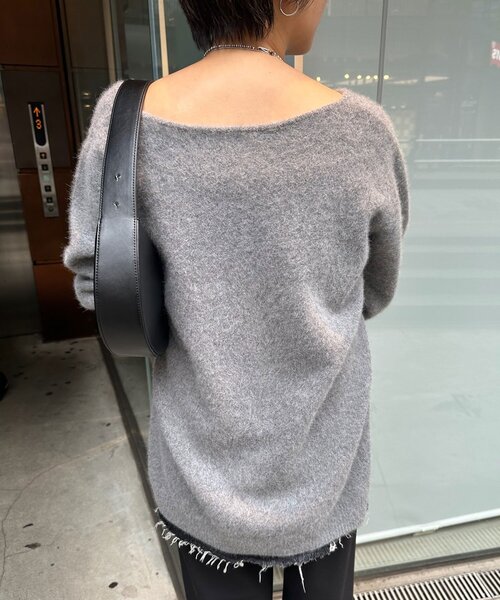 12/7まで値下げ❗️SHENERY ファーウールキーネックニット セール】ファーウールキーネックニット（ニット/セーター）｜SHENERY