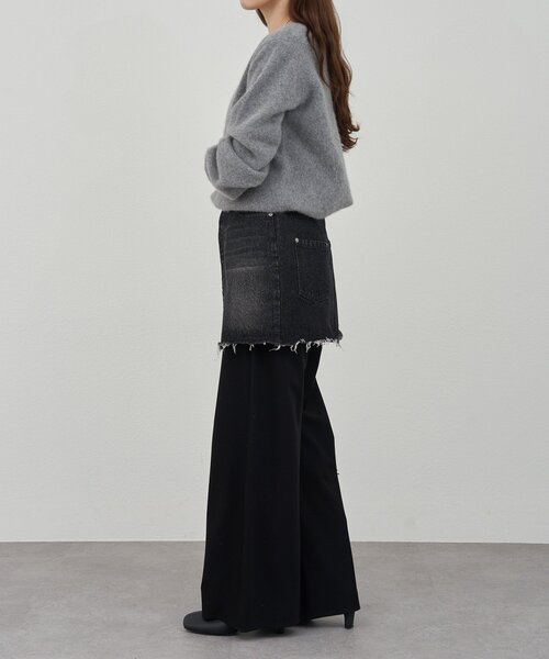 ファーウールキーネックニット（ニット/セーター）｜SHENERY