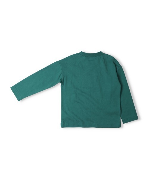 Moujonjon（ムージョンジョン）の「ロゴ・バスワッペン付長袖Ｔシャツ（Tシャツ/カットソー・キッズ・ネイビー/グリーン・80/90/100/110）」の5枚目の写真