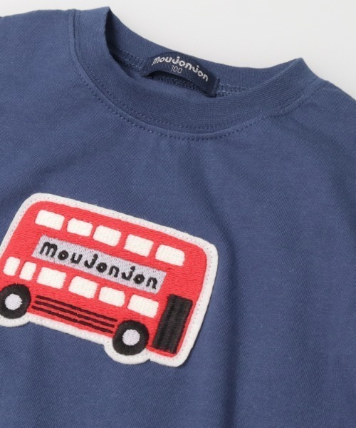 Moujonjon（ムージョンジョン）の「ロゴ・バスワッペン付長袖Ｔシャツ（Tシャツ/カットソー・キッズ・ネイビー/グリーン・80/90/100/110）」の6枚目の写真
