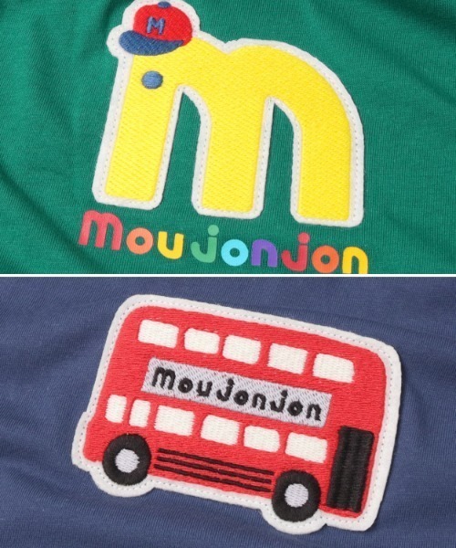 Moujonjon（ムージョンジョン）の「ロゴ・バスワッペン付長袖Ｔシャツ（Tシャツ/カットソー・キッズ・ネイビー/グリーン・80/90/100/110）」の8枚目の写真