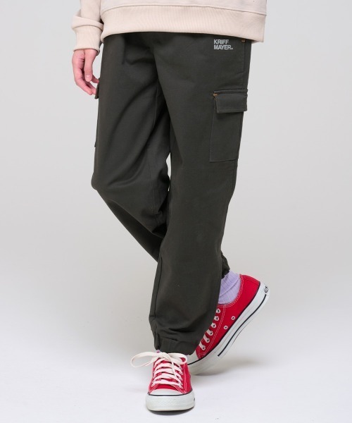 KRIFF MAYER Kid's Collection（クリフメイヤーキッズコレクション）の「綿カーゴジョガーパンツ（カーゴパンツ・キッズ・チャコール/ブラウン/ブラック/カーキ・120/130/140/150/160/170）」の3枚目の写真