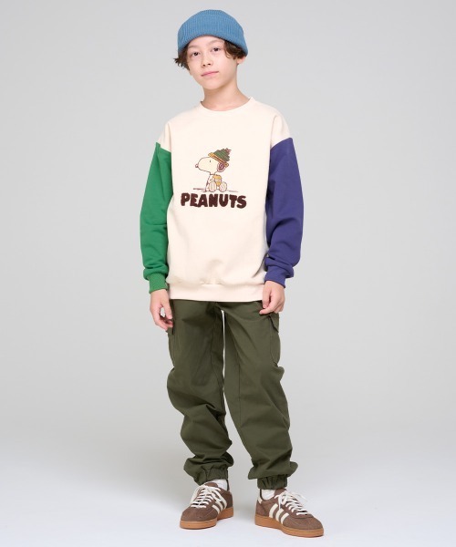 KRIFF MAYER Kid's Collection（クリフメイヤーキッズコレクション）の「綿カーゴジョガーパンツ（カーゴパンツ・キッズ・チャコール/ブラウン/ブラック/カーキ・120/130/140/150/160/170）」の6枚目の写真