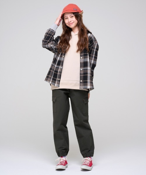 KRIFF MAYER Kid's Collection（クリフメイヤーキッズコレクション）の「綿カーゴジョガーパンツ（カーゴパンツ・キッズ・チャコール/ブラウン/ブラック/カーキ・120/130/140/150/160/170）」の9枚目の写真