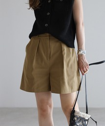 AKIRA NAKA タックショートパンツ ブラウン フロントタック」に該当するパンツ（ショート・ひざ上丈
