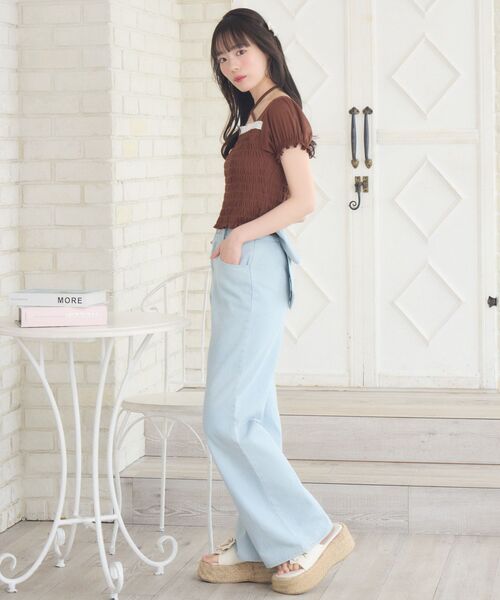♥美品♥ジェーンマープル　リボン付きバックポケット デニムパンツ バックリボンデニムPT|ems excite | RETRO GIRL ONLINE STORE