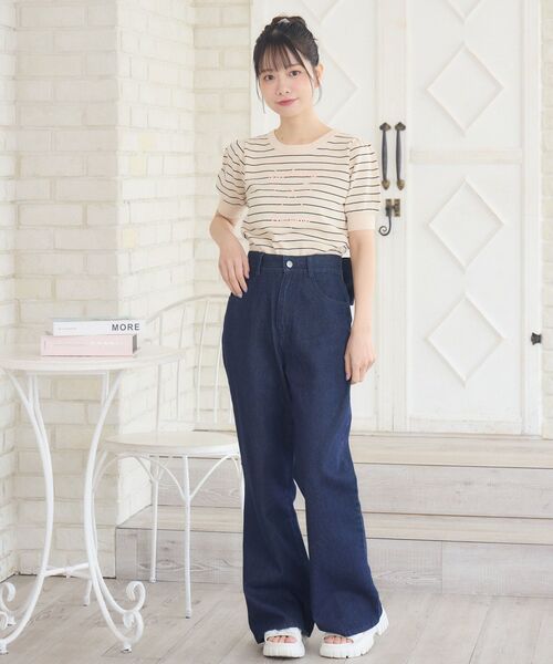 バックリボンデニムパンツ ⚠️本日まで バックリボンデニムPT（デニムパンツ）｜ems excite（エムズ