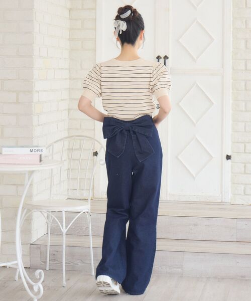 ♥美品♥ジェーンマープル　リボン付きバックポケット デニムパンツ バックリボンデニムPT|ems excite | RETRO GIRL ONLINE STORE