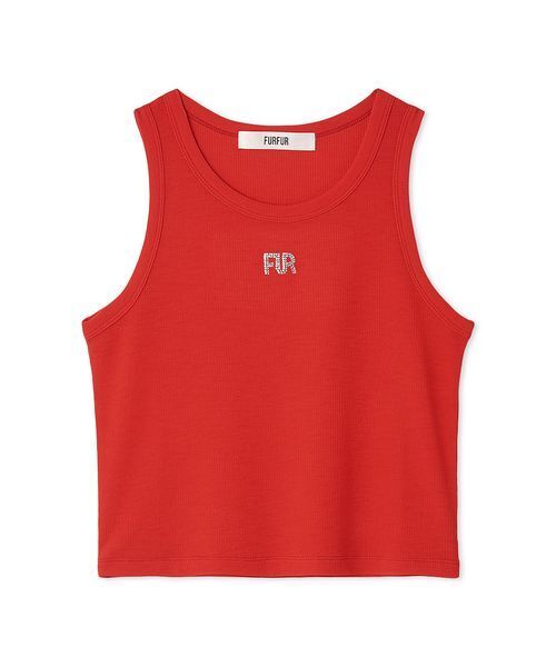 FURFUR(ファーファー)の「クリスタルロゴタンクトップ(タンクトップ・レディース・レッド/ホワイト/サックスブルー/ブラック・F)」の4枚目の写真
