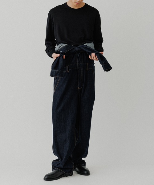 ADAM ET ROPE'（アダムエロペ）の「デニム オールインワン / ADAM ET ROPE' JEANS -IS-O-（つなぎ/オールインワン・メンズ・ネイビー/ブラック系その他・M/L）」の19枚目の写真