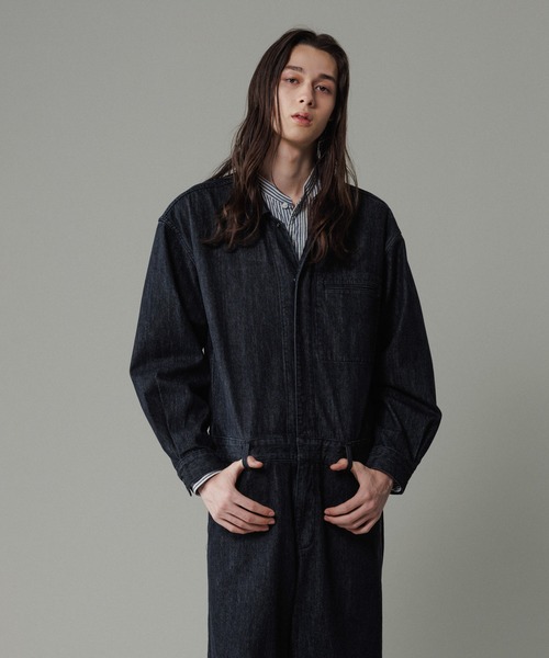 ADAM ET ROPE'（アダムエロペ）の「デニム オールインワン / ADAM ET ROPE' JEANS -IS-O-（つなぎ/オールインワン・メンズ・ネイビー/ブラック系その他・M/L）」の4枚目の写真