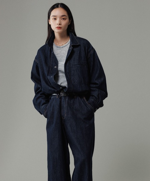 ADAM ET ROPE'（アダムエロペ）の「デニム オールインワン / ADAM ET ROPE' JEANS -IS-O-（つなぎ/オールインワン・メンズ・ネイビー/ブラック系その他・M/L）」の9枚目の写真