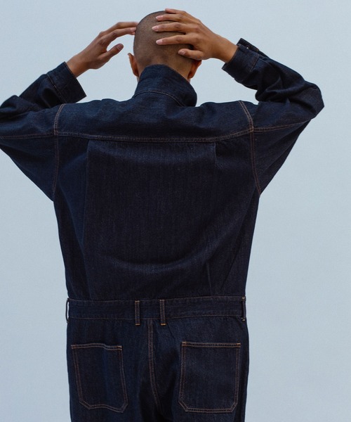 ADAM ET ROPE'（アダムエロペ）の「デニム オールインワン / ADAM ET ROPE' JEANS -IS-O-（つなぎ/オールインワン・メンズ・ネイビー/ブラック系その他・M/L）」の14枚目の写真