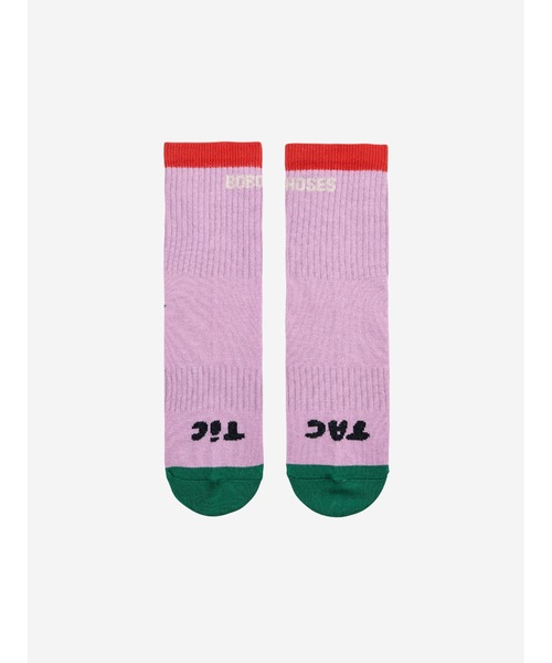BOBO CHOSES(ボボショーズ)の「Tic Tac Toe short socks(ソックス/靴下・キッズ・パープル・23-25/26-28/29-31/32-34/35-37/38-40)」の3枚目の写真