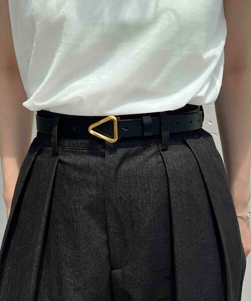 CAPRICIEUX LE'MAGE(カプリシューレマージュ)の「トライアングルバックルベルト(ベルト・レディース・ブラック/ブラウン・FREE)」の5枚目の写真