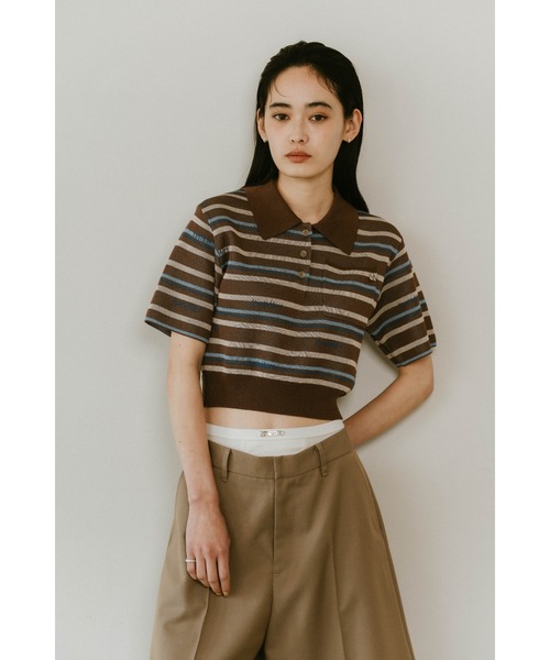 Knuth Marf logo stripe polo knit（ポロシャツ）｜Knuth Marf