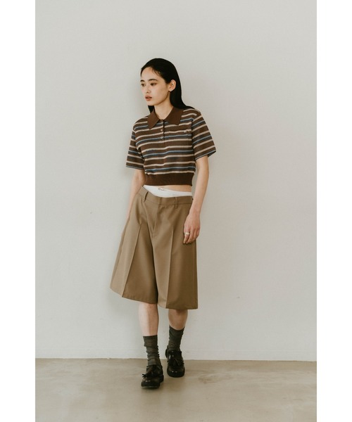 Knuth Marf logo stripe polo knit（ポロシャツ）｜Knuth Marf
