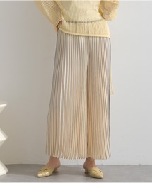 ストライププリーツワイドパンツ