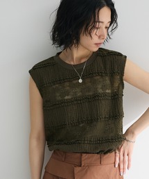 Sugar spoon | ・SUGAR SPOON フリルレースノースリーブ(Tシャツ/カットソー)