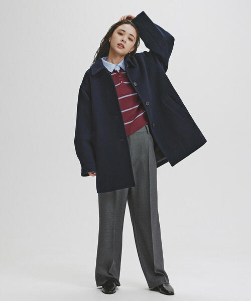 N.（N. Natural Beauty Basic）（エヌエヌナチュラルビューティーベーシック）の「【PS/低身長サイズ】ツィーディーワンタックストレートパンツ（その他パンツ・レディース・ブラウン/チャコールグレー/ベージュ・SMALL/MEDIUM/PS）」の8枚目の写真