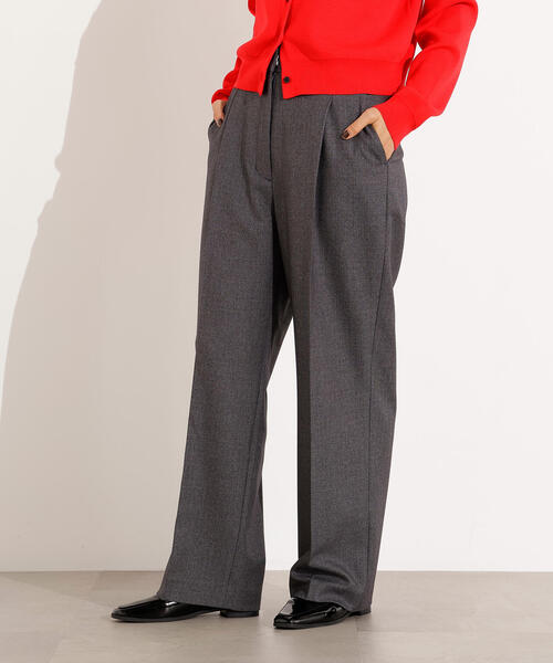 N.（N. Natural Beauty Basic）（エヌエヌナチュラルビューティーベーシック）の「【PS/低身長サイズ】ツィーディーワンタックストレートパンツ（その他パンツ・レディース・ブラウン/チャコールグレー/ベージュ・SMALL/MEDIUM/PS）」の11枚目の写真