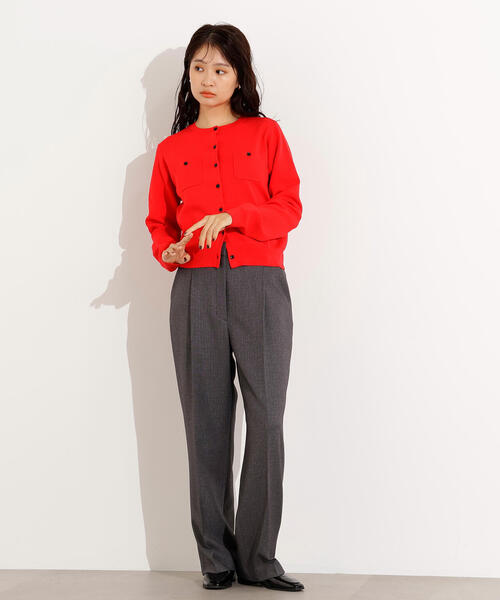 N.（N. Natural Beauty Basic）（エヌエヌナチュラルビューティーベーシック）の「【PS/低身長サイズ】ツィーディーワンタックストレートパンツ（その他パンツ・レディース・ブラウン/チャコールグレー/ベージュ・SMALL/MEDIUM/PS）」の13枚目の写真