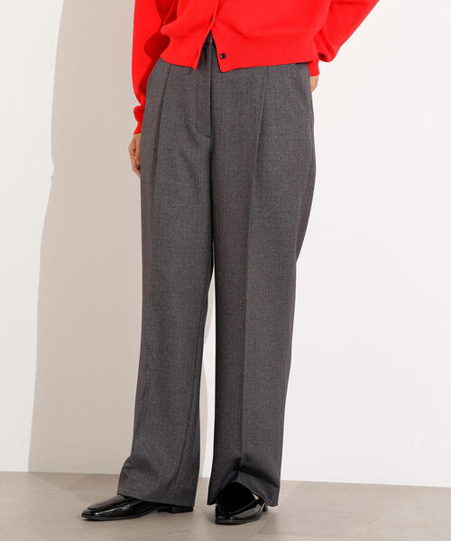 N.（N. Natural Beauty Basic）（エヌエヌナチュラルビューティーベーシック）の「【PS/低身長サイズ】ツィーディーワンタックストレートパンツ（その他パンツ・レディース・ブラウン/チャコールグレー/ベージュ・SMALL/MEDIUM/PS）」の12枚目の写真