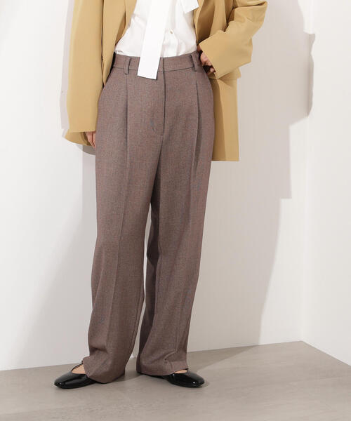 N.（N. Natural Beauty Basic）（エヌエヌナチュラルビューティーベーシック）の「【PS/低身長サイズ】ツィーディーワンタックストレートパンツ（その他パンツ・レディース・ブラウン/チャコールグレー/ベージュ・SMALL/MEDIUM/PS）」の7枚目の写真