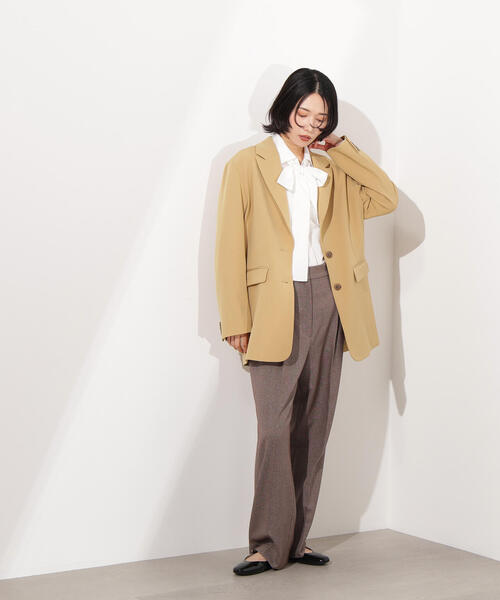 N.（N. Natural Beauty Basic）（エヌエヌナチュラルビューティーベーシック）の「【PS/低身長サイズ】ツィーディーワンタックストレートパンツ（その他パンツ・レディース・ブラウン/チャコールグレー/ベージュ・SMALL/MEDIUM/PS）」の21枚目の写真