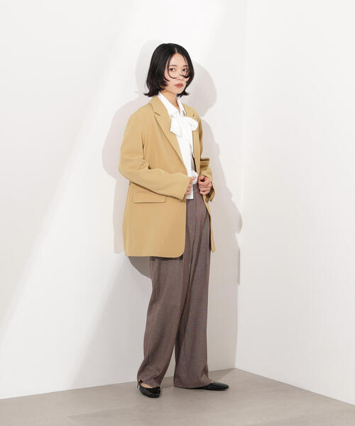 N.（N. Natural Beauty Basic）（エヌエヌナチュラルビューティーベーシック）の「【PS/低身長サイズ】ツィーディーワンタックストレートパンツ（その他パンツ・レディース・ブラウン/チャコールグレー/ベージュ・SMALL/MEDIUM/PS）」の22枚目の写真