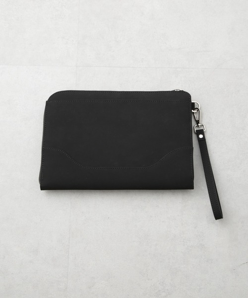 NANO universe(ナノユニバース)の「フェイクスエードクラッチバッグ(クラッチバッグ・メンズ・ブラック・F)」の4枚目の写真