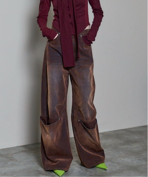 MAISON SPECIAL コンビネーションレッグカバーパンツ PRE-ORDER】Cover Leg Flocky Denim Pants/カバーレッグ