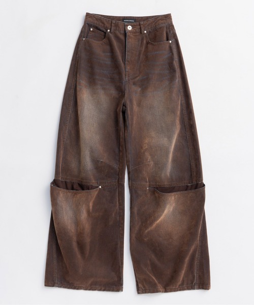 PRE-ORDER】Cover Leg Flocky Denim Pants/カバーレッグ