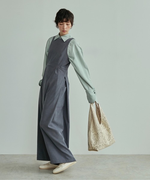 LOSCa（ロスカ）の「パンチングフェイクレザートライアングルバッグ/ポーチ付き（トートバッグ・レディース・アイボリー/ブラック/ブラウン・FREE）」の13枚目の写真