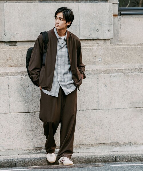 green label relaxing（グリーンレーベルリラクシング）の「FREELITCH リブ ブルゾン -ストレッチ-（ブルゾン・メンズ・ダークグレー/ブラック/ダークブラウン・S/M/L/XL）」の4枚目の写真