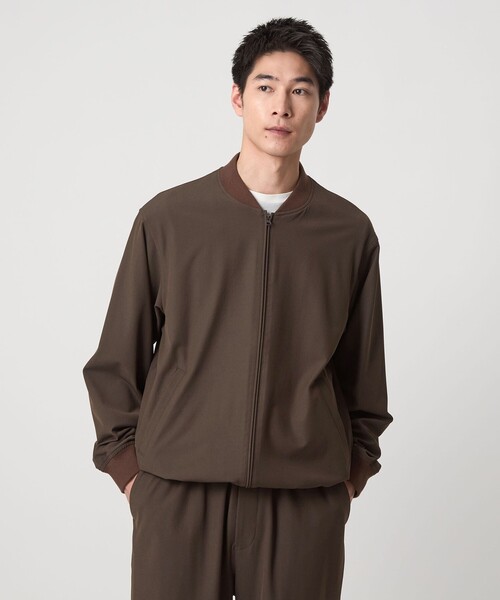 green label relaxing（グリーンレーベルリラクシング）の「FREELITCH リブ ブルゾン -ストレッチ-（ブルゾン・メンズ・ダークグレー/ブラック/ダークブラウン・S/M/L/XL）」の9枚目の写真