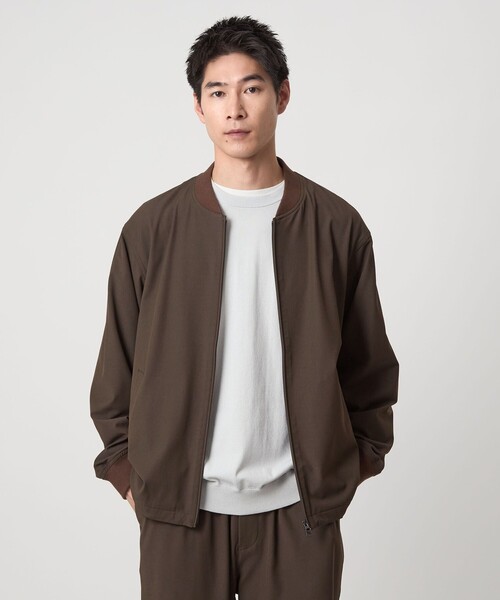 green label relaxing（グリーンレーベルリラクシング）の「FREELITCH リブ ブルゾン -ストレッチ-（ブルゾン・メンズ・ダークグレー/ブラック/ダークブラウン・S/M/L/XL）」の11枚目の写真