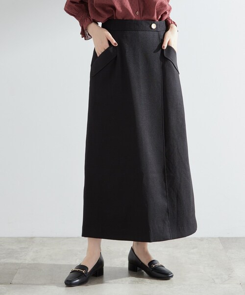 grove（グローブ）の「◆秋先取り　フラップポケットラップスカート（スカート・レディース・ブラウン系その他/ブラック・03/02/05/04/01）」の3枚目の写真