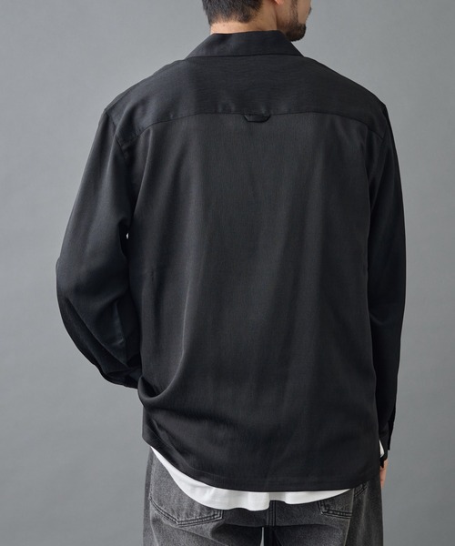 COLONY 2139(コロニートゥーワンスリーナイン)の「フェードヨウリュウ長袖オープンカラーシャツ(シャツ/ブラウス・メンズ・グレー/ブラック・MEDIUM/LARGE)」の9枚目の写真