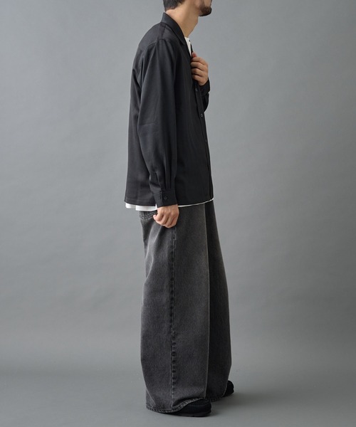 COLONY 2139(コロニートゥーワンスリーナイン)の「フェードヨウリュウ長袖オープンカラーシャツ(シャツ/ブラウス・メンズ・グレー/ブラック・MEDIUM/LARGE)」の18枚目の写真