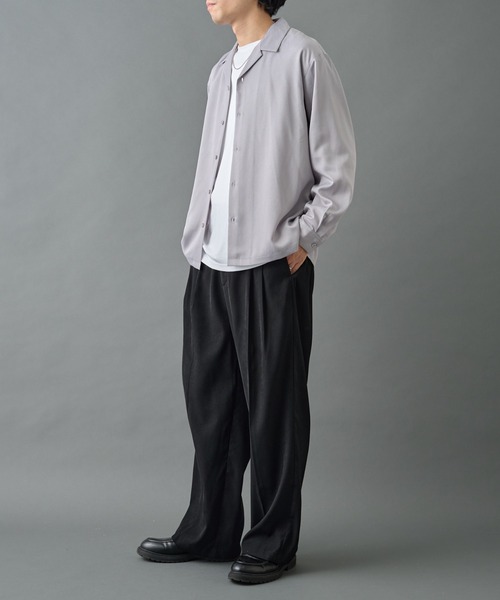 COLONY 2139(コロニートゥーワンスリーナイン)の「フェードヨウリュウ長袖オープンカラーシャツ(シャツ/ブラウス・メンズ・グレー/ブラック・MEDIUM/LARGE)」の11枚目の写真