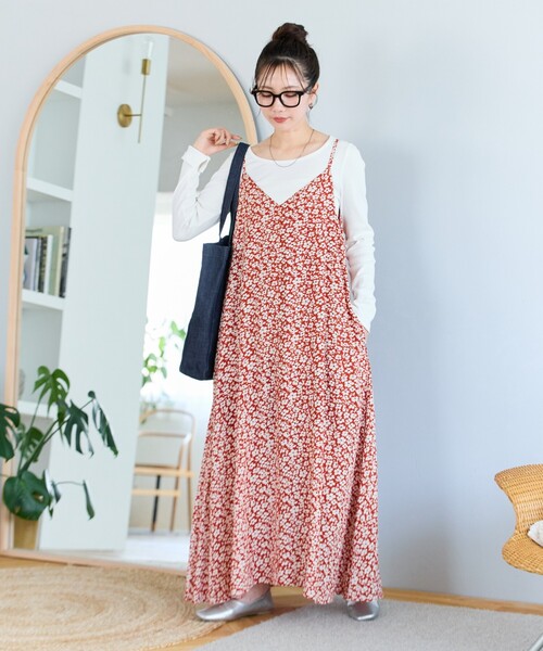 インドレーヨン花柄プリント刺繍ワンピース フリーダ フリークスストア Freada（フリーダ）の「Freada/フリーダ インドレーヨン花柄プリント