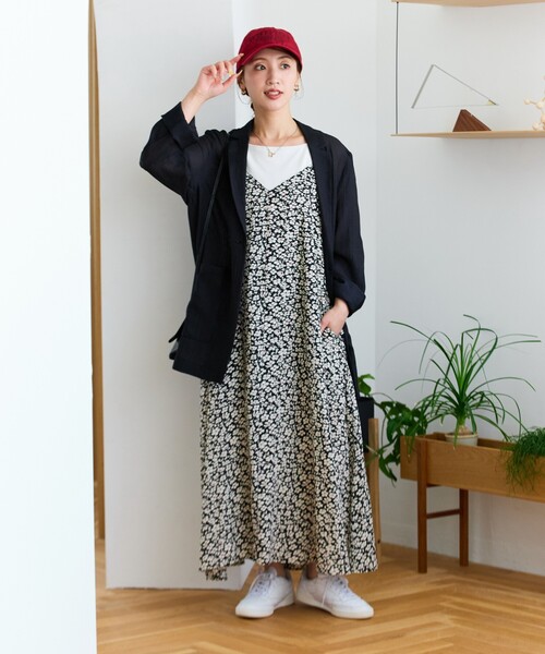 セール】限定展開 インド 花柄 プリント キャミワンピース（ワンピース