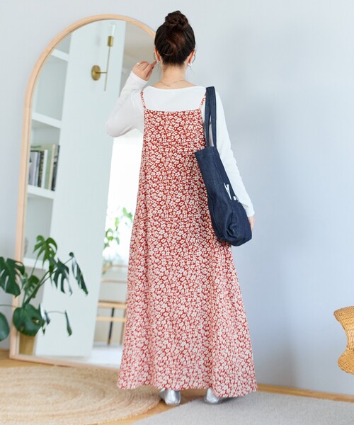 セール】限定展開 インド 花柄 プリント キャミワンピース（ワンピース