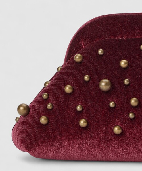CATERINA BERTINI(カテリーナベルティーニ)の「【caterina bertini ( カテリーナ ベルティーニ )】STUDS VELVET クラッチバッグ(クラッチバッグ・レディース・ボルドー・FREE)」の9枚目の写真