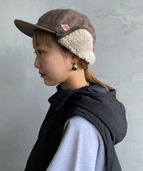 DANTON（ダントン）の「[DANTON/ダントン] 6パネル ボアフライトキャップ（キャップ・レディース・ブラック/ブラウン/チャコール・F）」の13枚目の写真