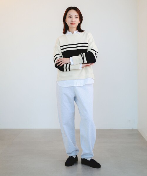 B:MING by BEAMS(ビーミングバイビームス)の「リライズ フィッシュマン ニット(ニット/セーター・レディース・グレー/ホワイト系その他5/ネイビー・ONE SIZE)」の4枚目の写真