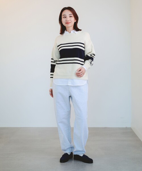 B:MING by BEAMS(ビーミングバイビームス)の「リライズ フィッシュマン ニット(ニット/セーター・レディース・グレー/ホワイト系その他5/ネイビー・ONE SIZE)」の5枚目の写真