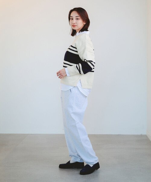 B:MING by BEAMS(ビーミングバイビームス)の「リライズ フィッシュマン ニット(ニット/セーター・レディース・グレー/ホワイト系その他5/ネイビー・ONE SIZE)」の6枚目の写真