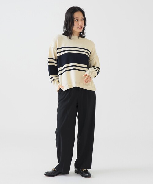 B:MING by BEAMS(ビーミングバイビームス)の「リライズ フィッシュマン ニット(ニット/セーター・レディース・グレー/ホワイト系その他5/ネイビー・ONE SIZE)」の8枚目の写真